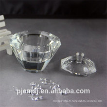 cercueil en verre clair de cristal pour la décoration de mariage
